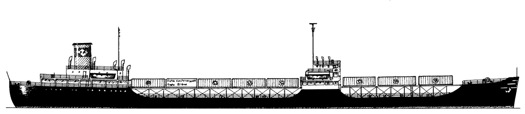 Plan of the Ideal X container ship