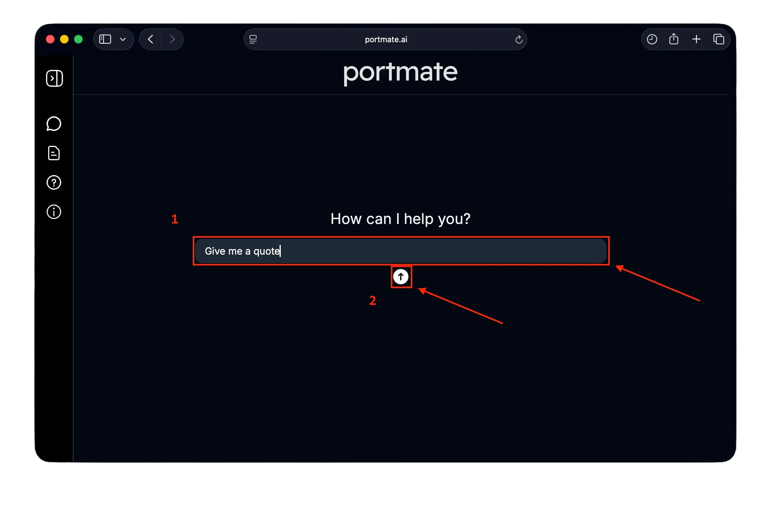 Ask Portmate for a quote