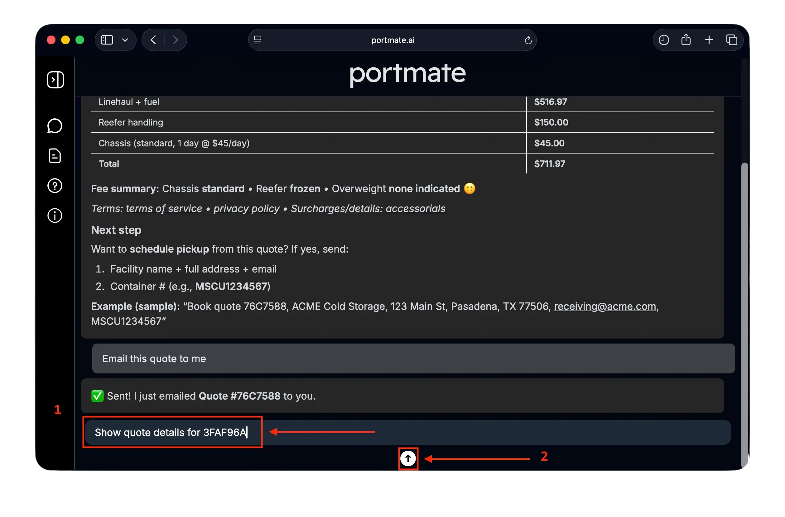 Retrieve quote details