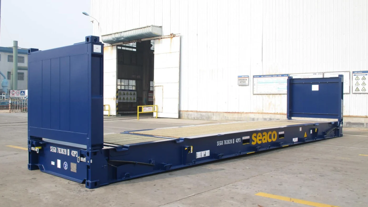 40-foot flat rack container